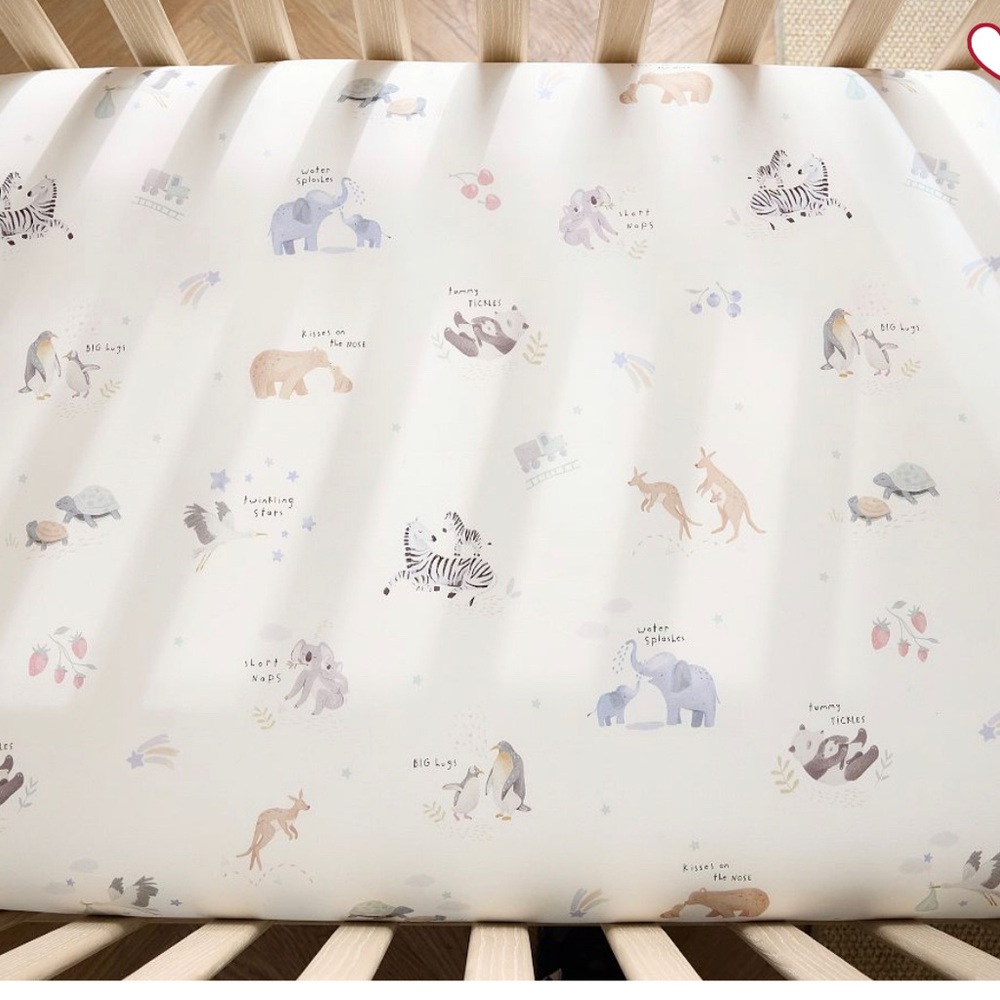 Crate&Barrel Kids Ocean Theme Crib Fitted Sheet